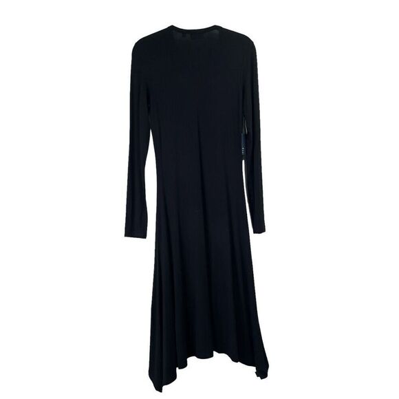 Aritzia Wilfred Free Macpherson asymmetric hem dress Size S black boho lagenlook - Picture 6 of 8